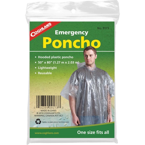 EMERGENCY PONCHO CLEAR